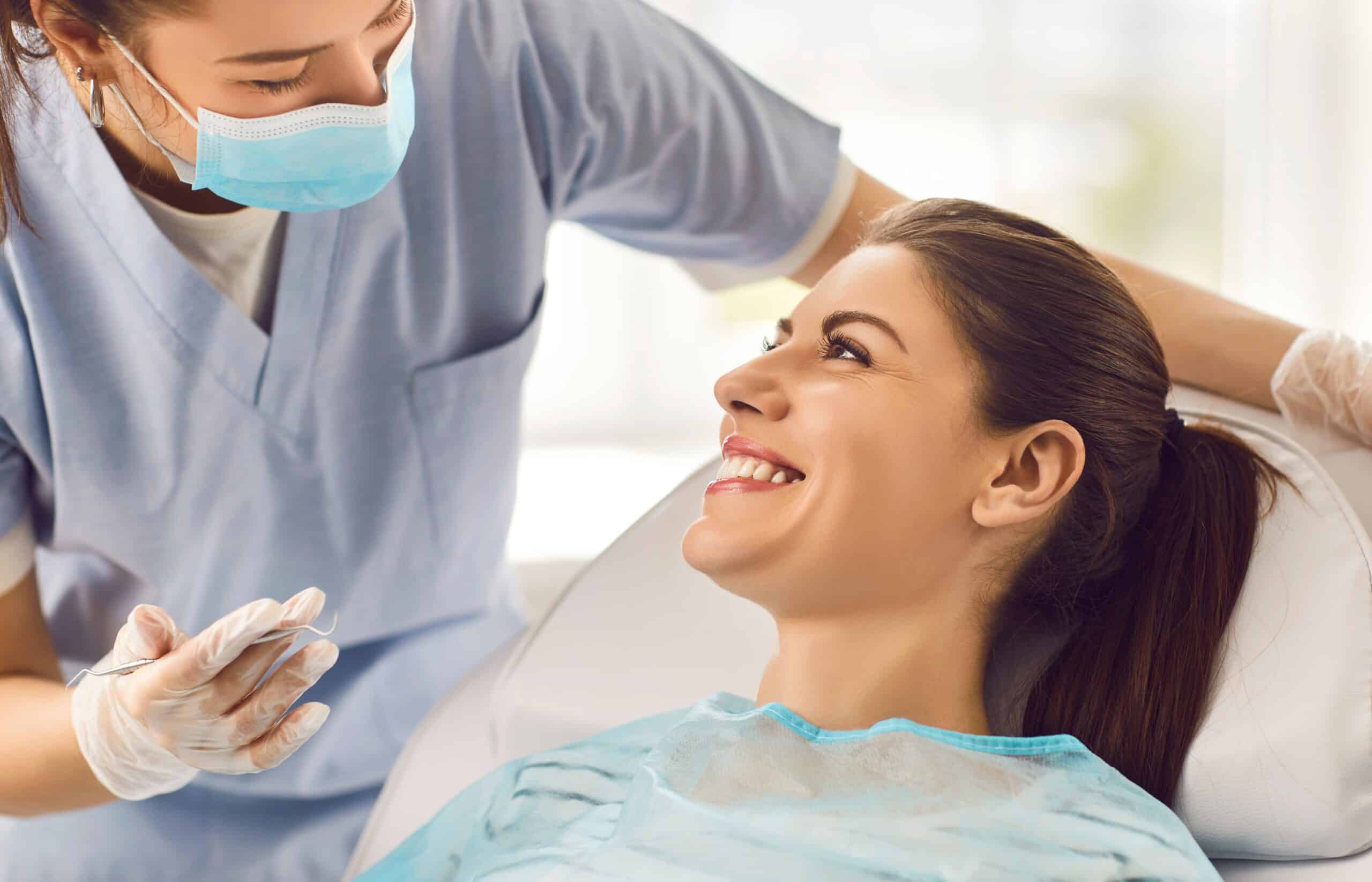 Cheerful,Nurse,Or,Doctor,Orthodontist,Conducting,An,Oral,Checkup,On
