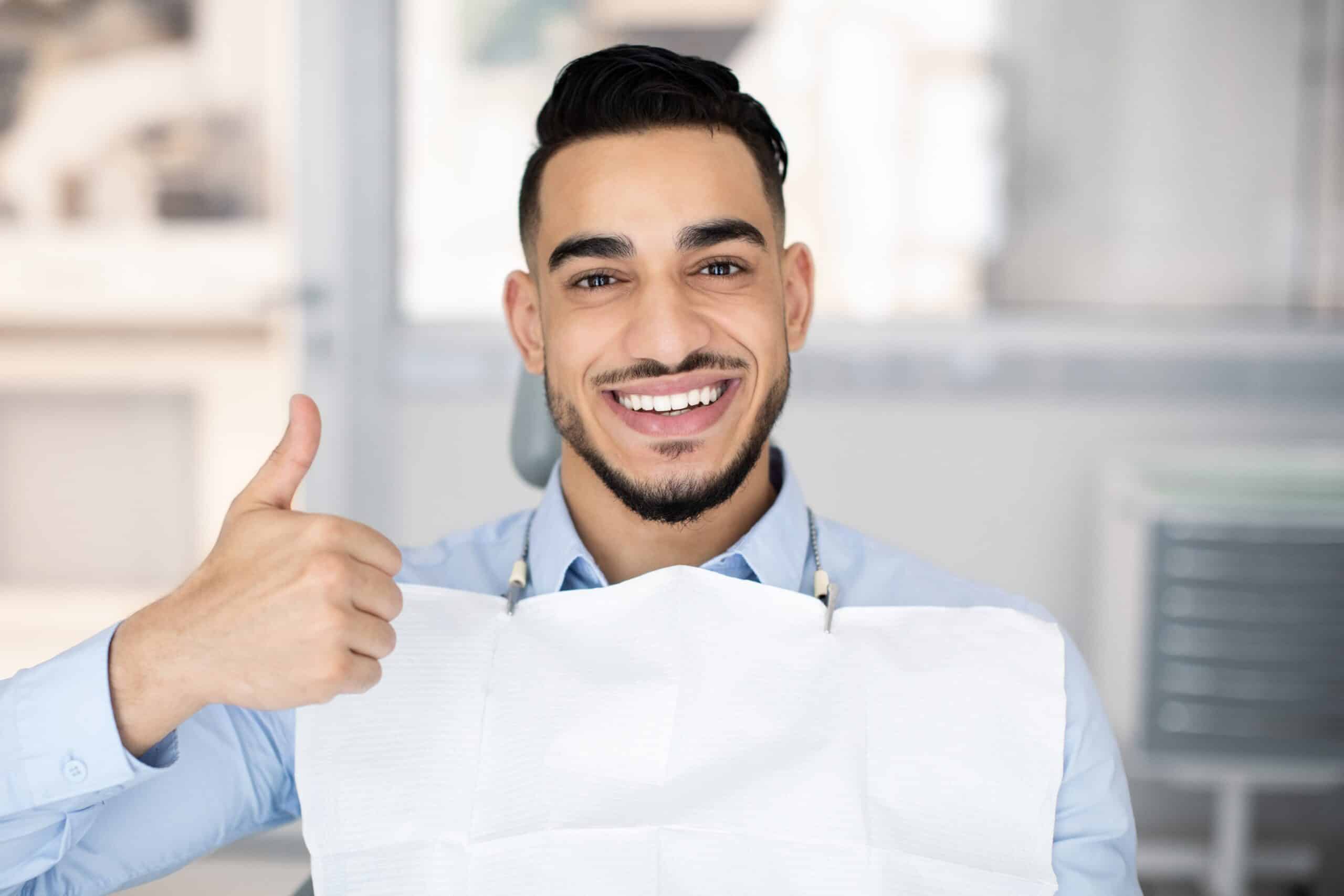Dental,Services,Concept.,Portrait,Of,Happy,Middle,Eastern,Guy,Sitting